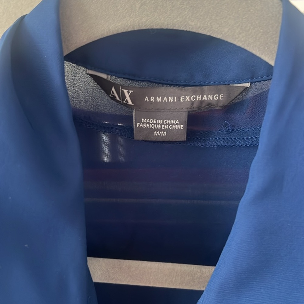 Blue button down blouse - Picture 2 of 3